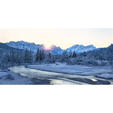 Isar Winterlandschaft