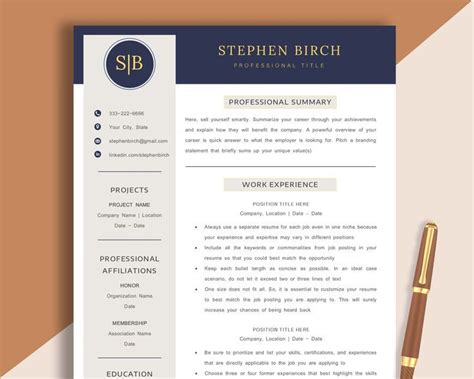 Executive Resume Template Word Mac Pages Google Docs Resume