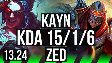 Kayn Vs Zed Jng Legendary Winrate Solo Kills Tr