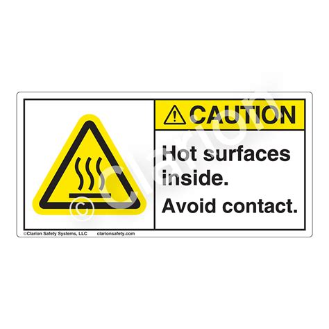 Thermal Hazard Labels Clarion Safety Systems