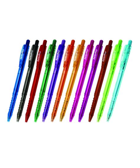 Pen Ballpoint Flexoffice Passion Mm Pack Assorted Fo Gelb