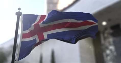 Islandia Bandera Nacional Pa S Ondeando Bandera Pol Tica E Ilustraci N