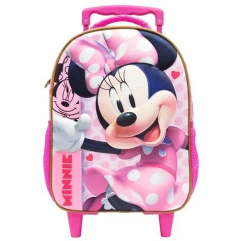 Mochila Escolar Rodinhas M Minnie D Xeryus