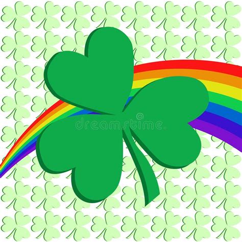 Shamrock And Rainbow Stock Vector Illustration Of Patricks 8264716