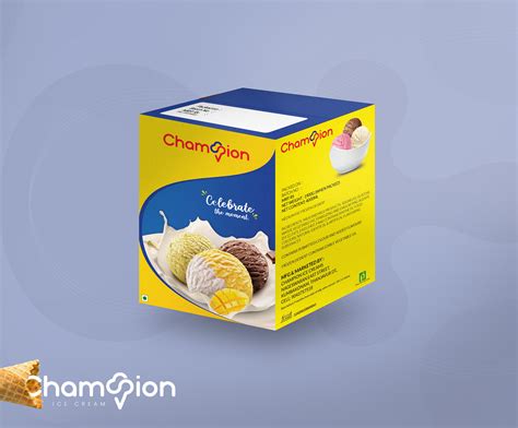 Champion Ice Cream Packaging Design Behance