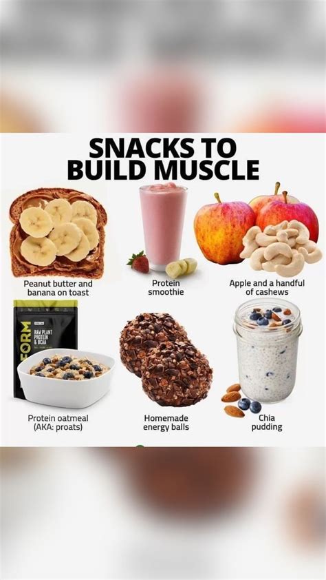 SNACKS TO BUILD MUSCLE | High protein snacks, Healthy snacks, Protein smoothie