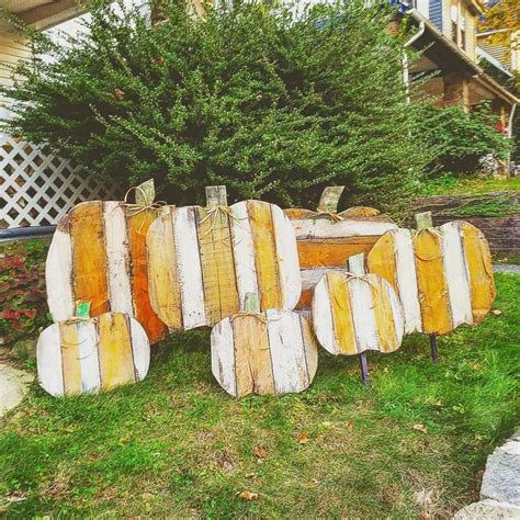 Rustic Reclaimed Pallet Wood Pumpkin Fall Decoration Autumn Etsy