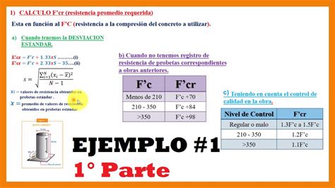 Diseño de mezclas de concreto Método ACI Paso a paso Ejem 01 1 2