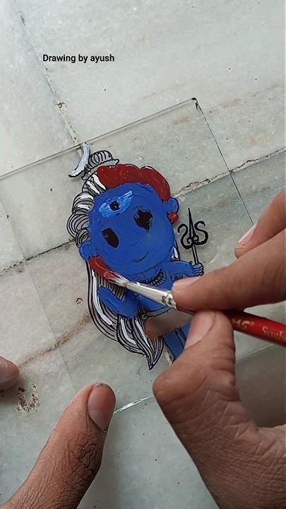 Mahadev Glass Painting Har Har Mahadev Short Youtube