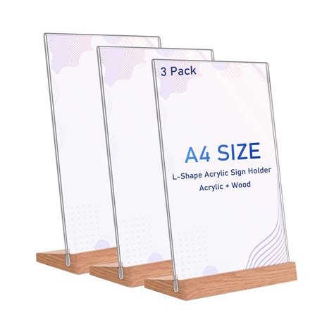 Buy A Acrylic Sign Holder Pack Display Stands Double Sided Menu