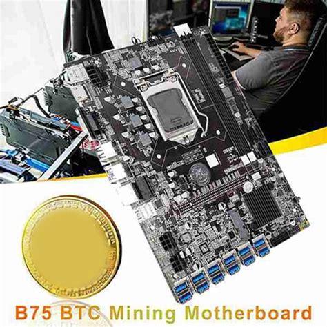 Placa Base B75 Eth Mining 12 Pcie A Usb Con Ddr3 4 Gb 1600 Cuotas Sin