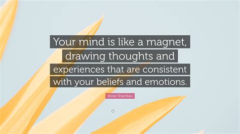 Shree Shambav Quote “your Mind Is Like A Magnet Drawing Thoughts And