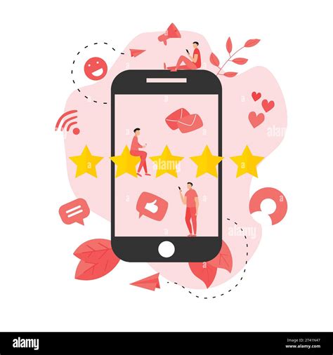 Five Star Customer Online Rating Royalty Free Vector Image Stock Vector