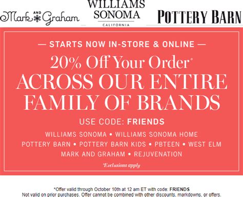 Pottery Barn January Promo Code At Carol Ransom Blog