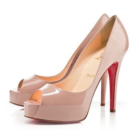 Christian Louboutin Hyper Prive Mm Patent Pumps Nude Louboutin Sale