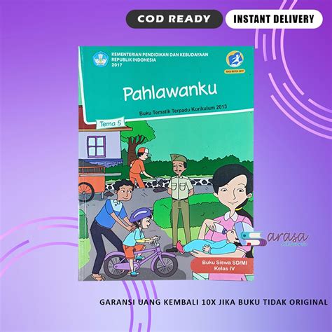 Jual Buku Tematik Sd Mi Pahlawan Ku Kelas 4 Tema 5 Shopee Indonesia