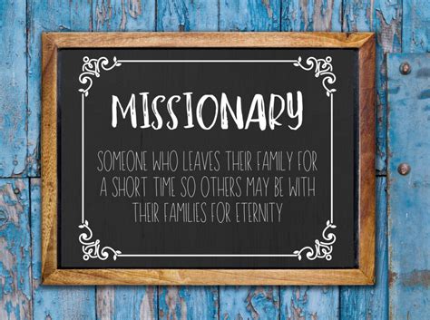 Lds Missionary Poster Wall Art Chalkboard Printable Etsy