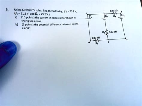 Solved Using Kirchhoffs Rules Find The Following 8 702 V 82 61