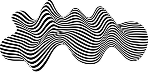 Abstract black and white stripe liquefy wave line Vector Image