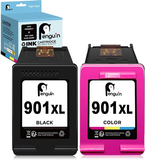 Penguin Xl Printer Ink Cartridge Black And Colour Replacement For Hp