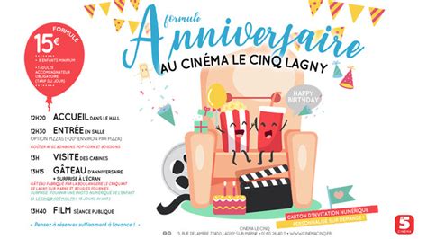 Anniversaires au Cinéma Lagny sur Marne Le Cinq