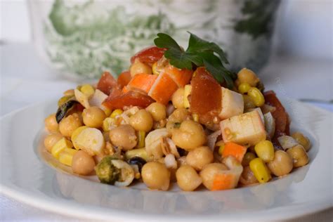 Ensalada De Garbanzos Muy F Cil En Minutos Sin Encender Los Fogones