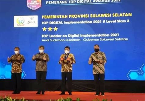 Sulsel Raih Top Digital Award 2021 Plt Gubernur Kita Harus Terus