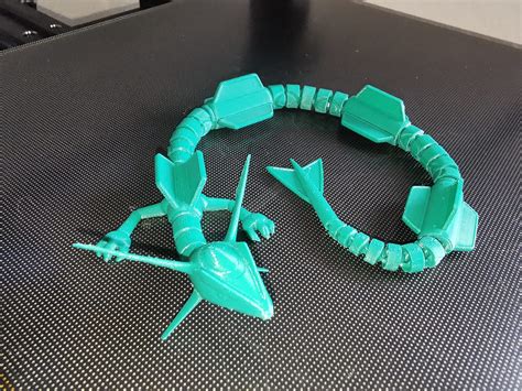 Impressão 3D de Articulated Rayquaza Flexible Pokemon Dragon feita