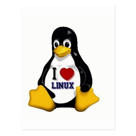 I Love Linux Postcard Zazzle