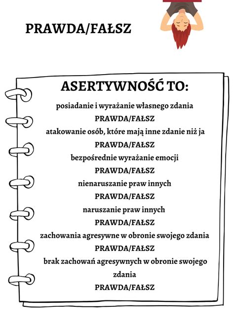 wARszTat asertywności Zadania i ćwiczenia do pracy nad asertywnościa