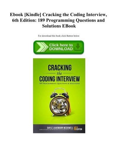 Ebook Kindle Cracking The Coding Interview Th Edition