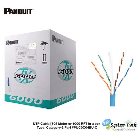 Panduit UTP Cat 6 305 Meter Full Copper Networking LAN Cable SYSTEM PACK