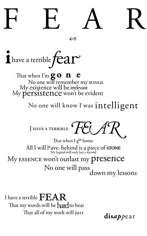 Fear Typography Design with Person's Face Image