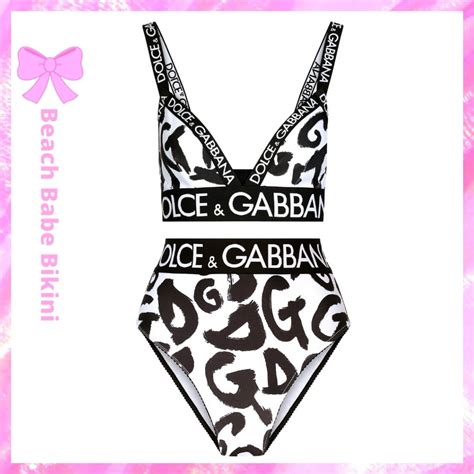 Dolce Gabbana Monogram Bikini Beach Babe Bikini