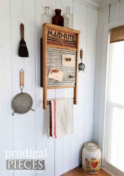 Add Storage And Style To Your Decor With This Farmhouse Washboard Wall