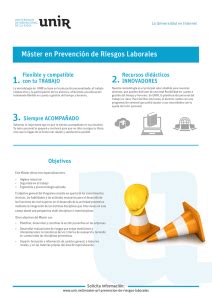 MÁSTER UNIVERSITARIO EN PREVENCIÓN DE RIESGOS