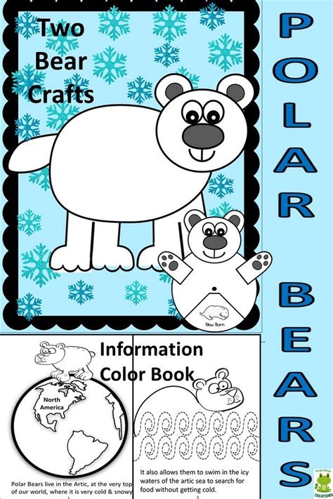 Polar Bear Craft/Polar Bear Science Craft/Polar Bear Coloring Book | Polar bear craft, Bear ...