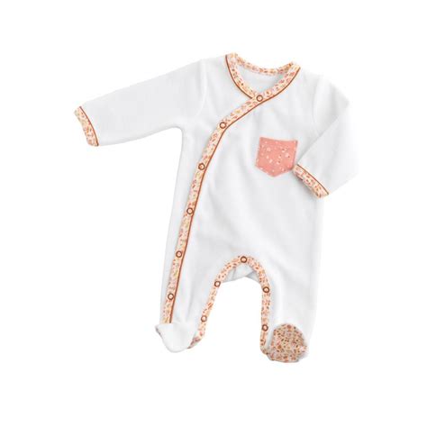 Pyjama bébé blanc 3 mois esmée de Sauthon baby deco sur allobébé