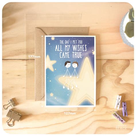 Wishes Lgbt Gay Anniversary Card For Husband Or Partner By Lanther Black