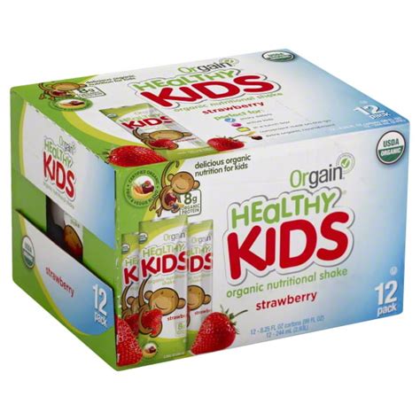 Orgain Kids Protein Organic Nutritional Shake, Strawberry, 12 Pack ...