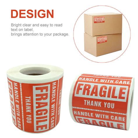 2rolls Practical Shipping Label Handle With Care Diy Fragile Sticker Ebay