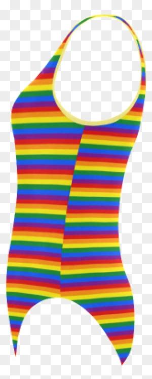 Gay Pride Rainbow Stripes Vest One Piece Swimsuit Maillot Free Transparent PNG Clipart