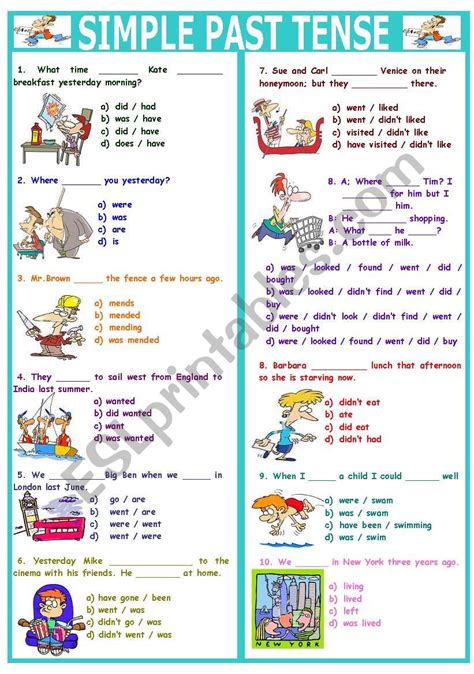 Simple Past Tense Test Esl Worksheet By Abut Hot Sex Picture