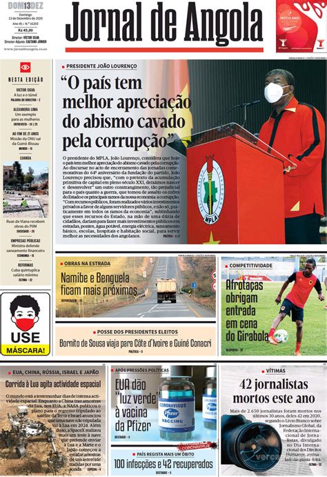 Capa Jornal De Angola De 2020 12 13