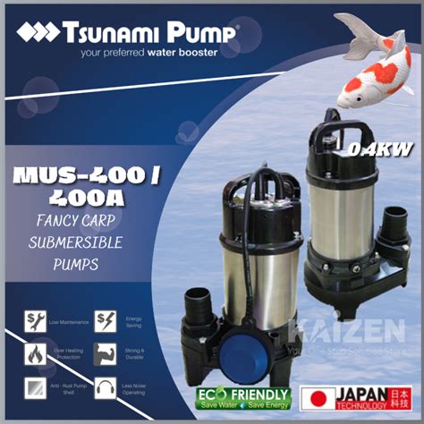 Tsunami Pump MUS 400 MUS 400A Automatic Koi Pond Submersible Pump