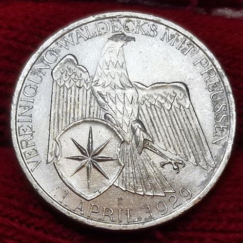 Deutschland Germany Weimarer Republik 3 Mark 1929 A Silbergedenkmünze