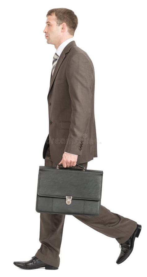 Businessman Walking With Suitcase Stock Image Image Of Executive