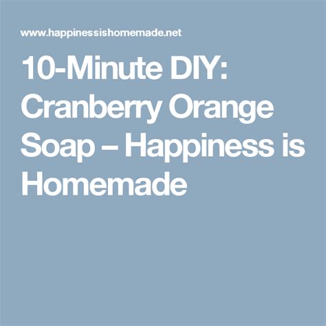 Minute Diy Cranberry Orange Soap Happiness Is Homemade Lavender