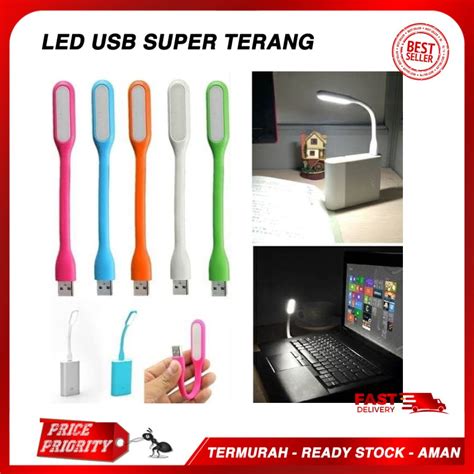 Jual Lampu LED USB MINI Model Sikat SUPER TERANG Flexible Colok