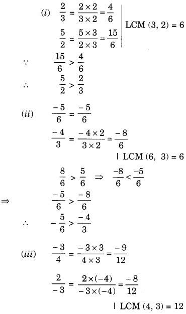 Online Education Ncert Solutions For Class 7 Maths Chapter 9 Rational Numbers Ex 91 Ncert Mcq